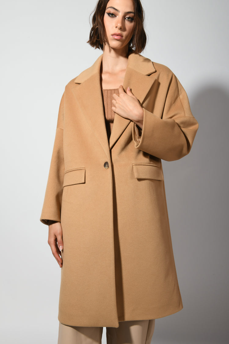 Cappotto oversize monopetto