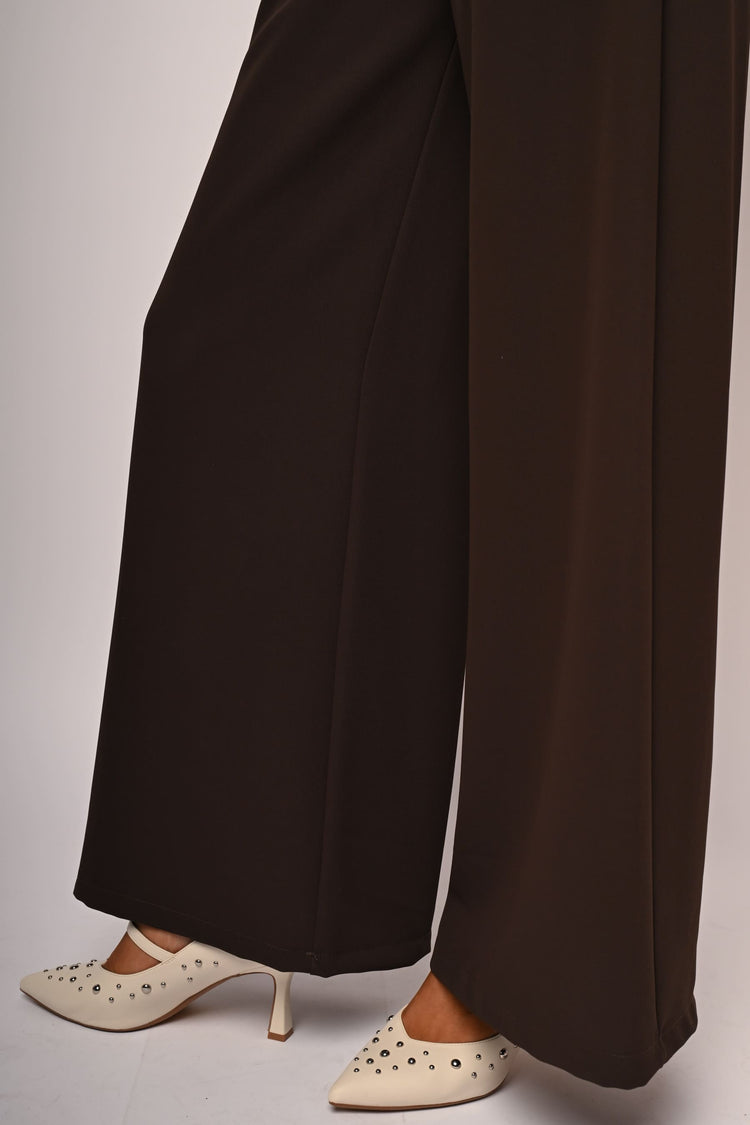 Pantaloni palazzo con zip