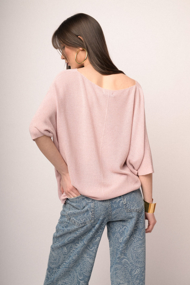 Maglia over con lurex