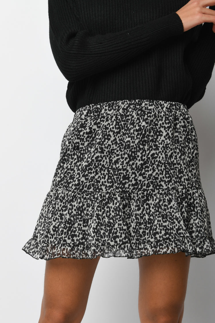 Minigonna a stampa animalier