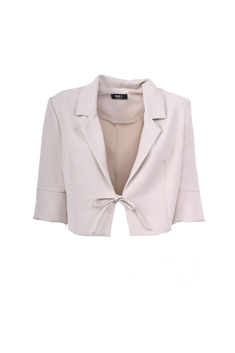 Blazer crop con laccetti