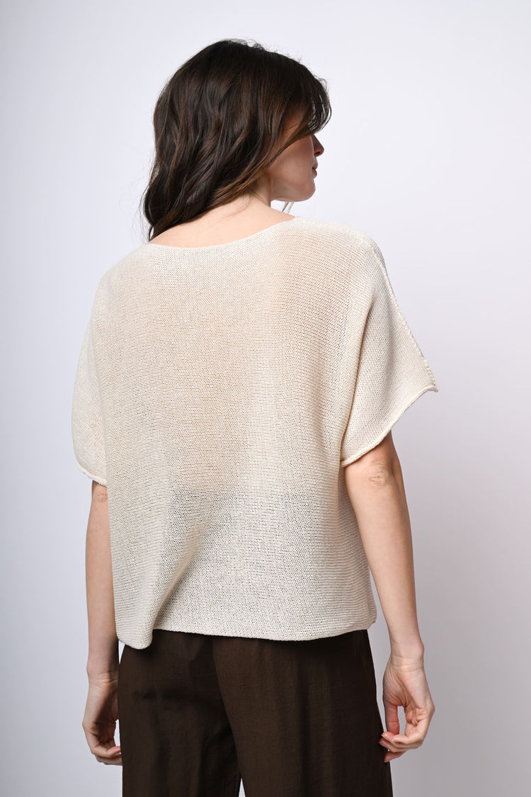 Pull in maglia misto cotone