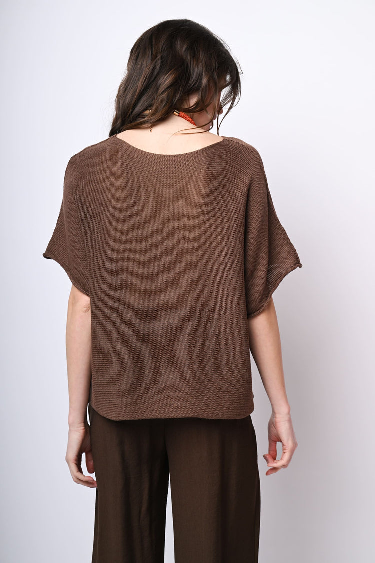 Pull in maglia misto cotone
