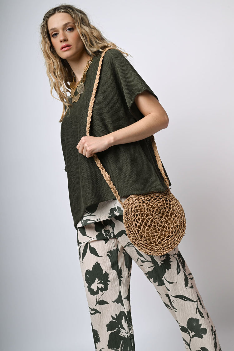 Pull in maglia misto cotone