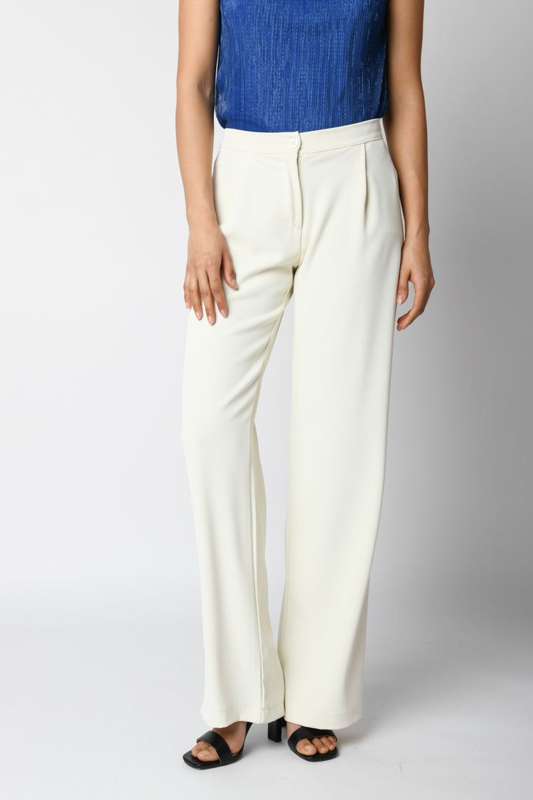 Pantaloni palazzo con pinces