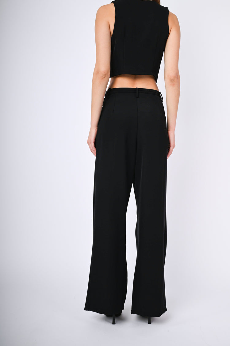 Pantaloni palazzo con cintura