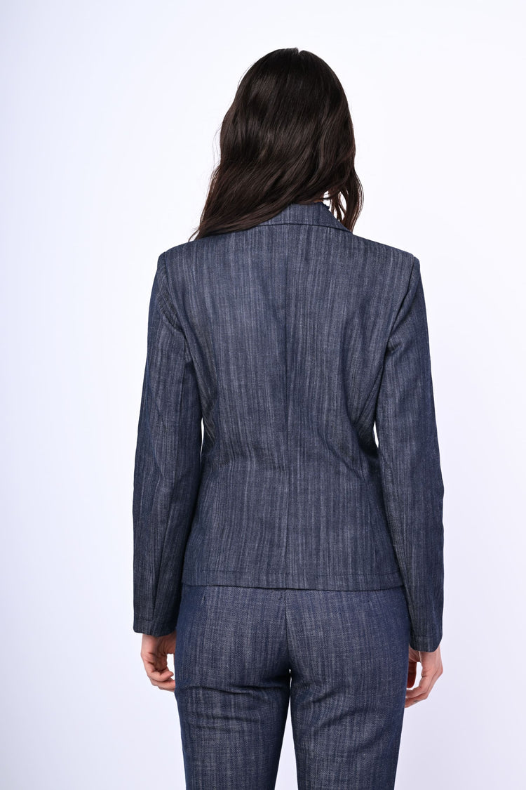Blazer monopetto misto cotone