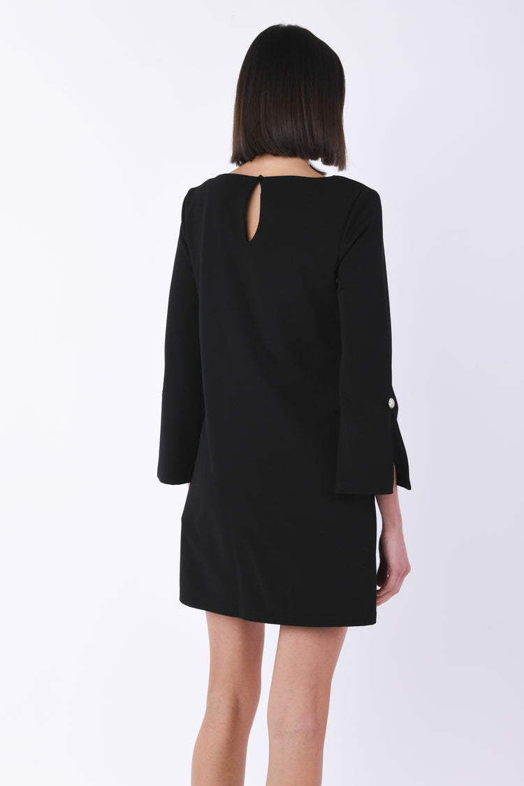 Mini abito con bottoni gioiello