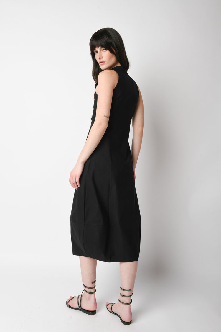 Abito midi misto viscosa