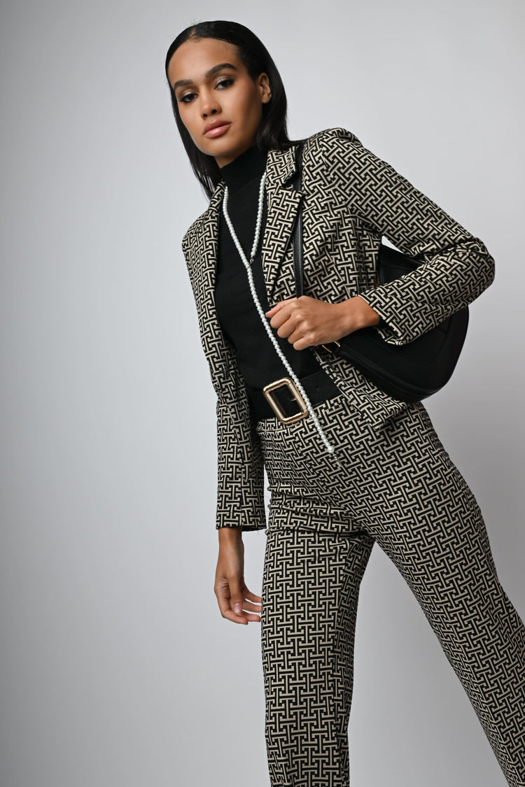 Blazer monopetto in jacquard