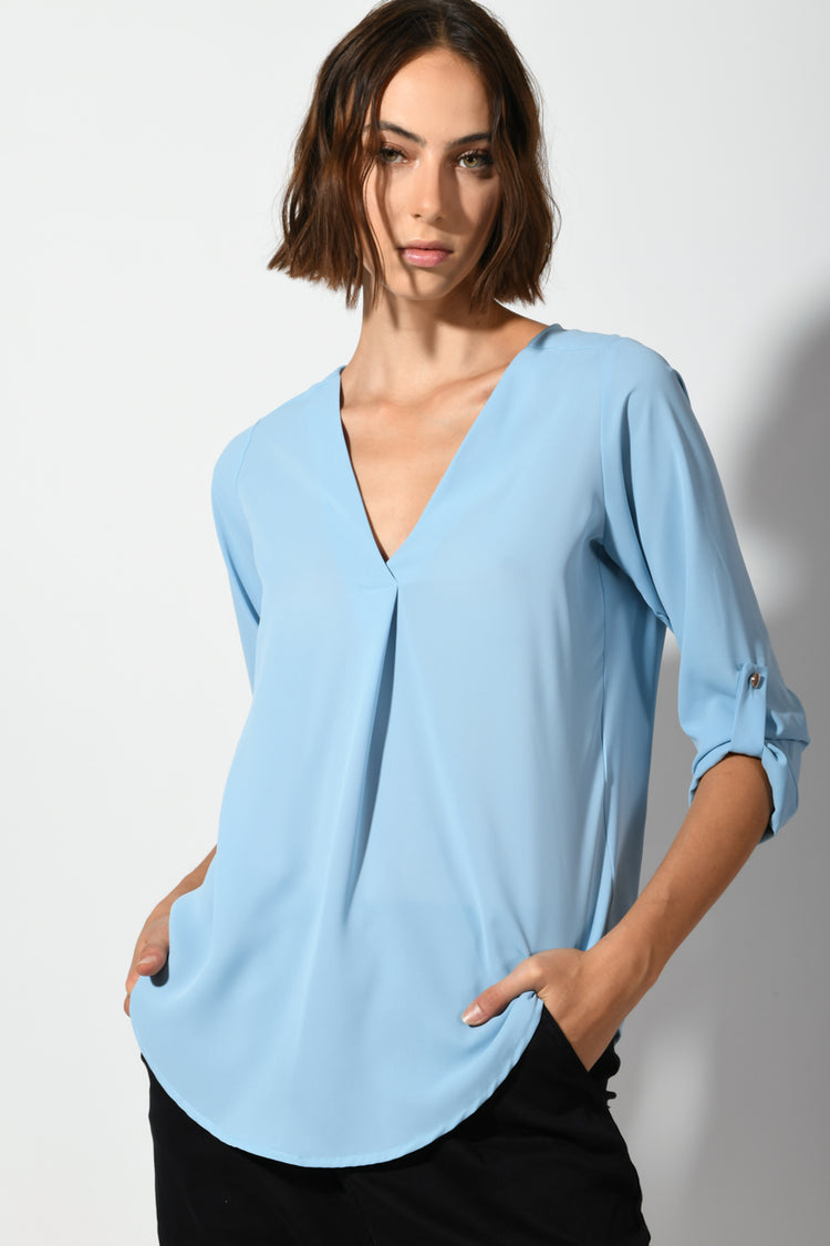 Blusa con scollo a V