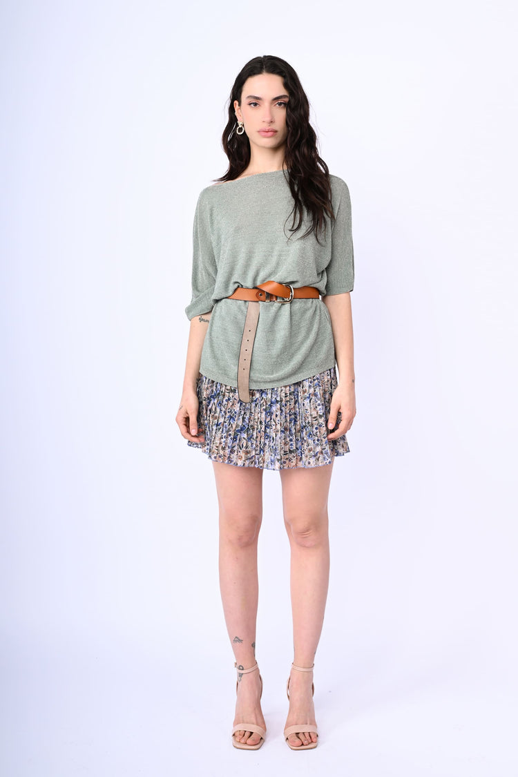 Pull oversize in maglia lamé