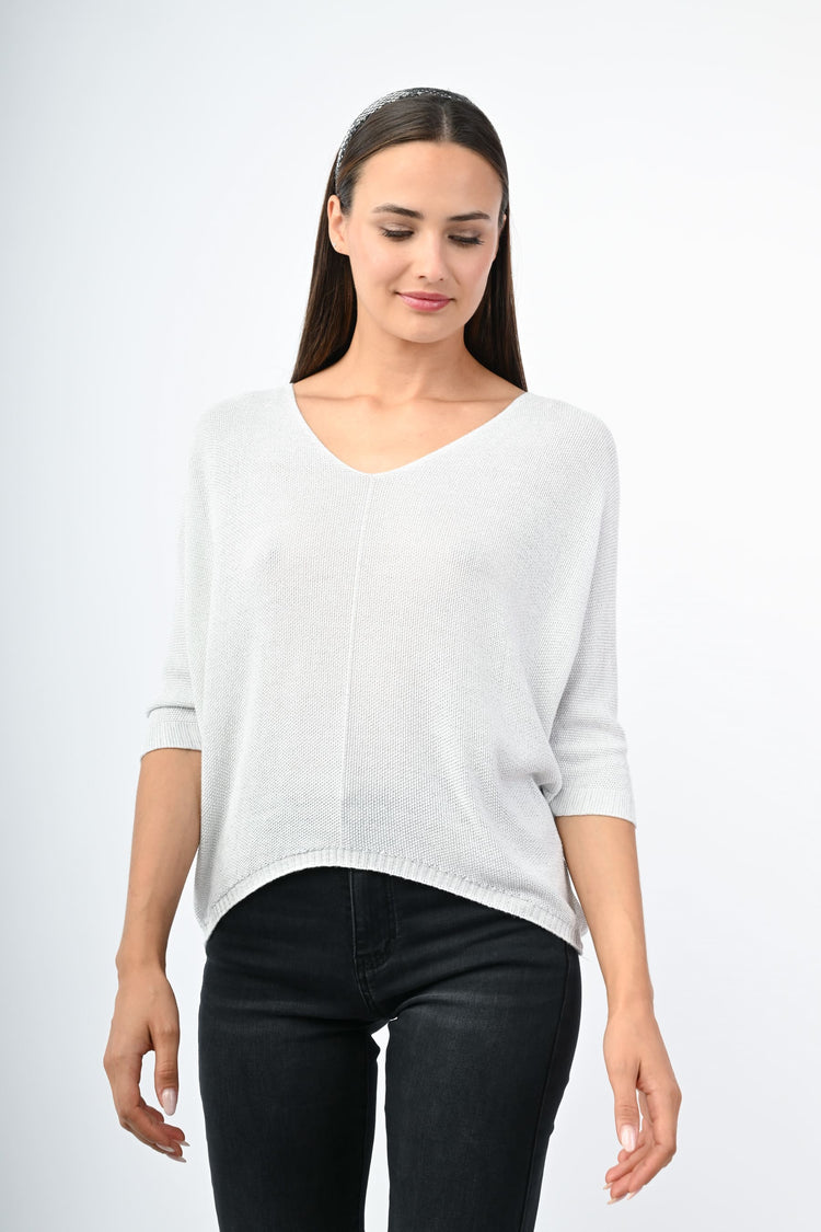 Pull in maglia misto viscosa lurex