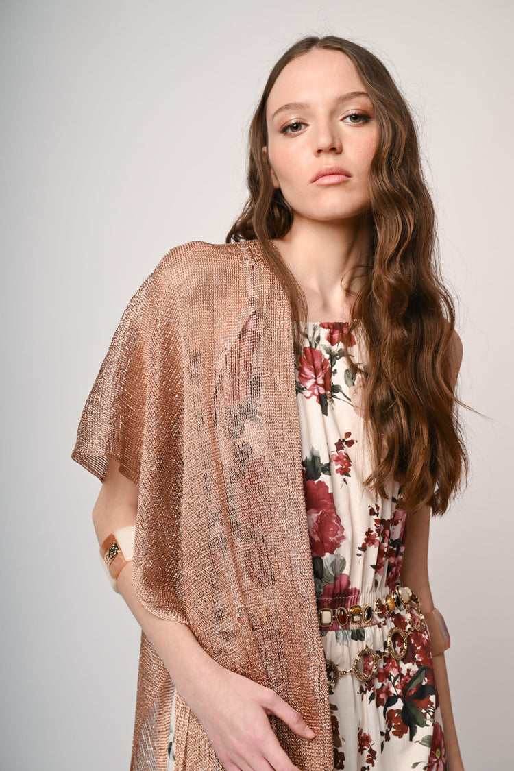 Poncho-stola in lurex