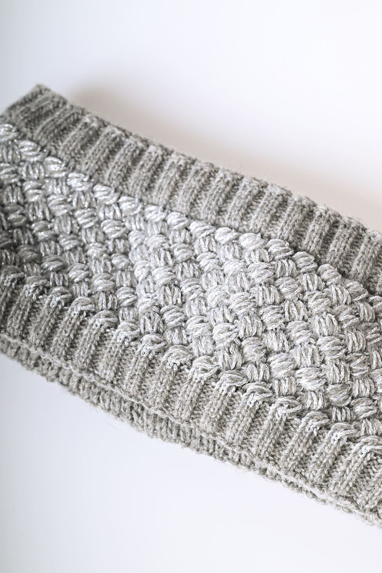 Fascia per capelli in maglia intrecciata