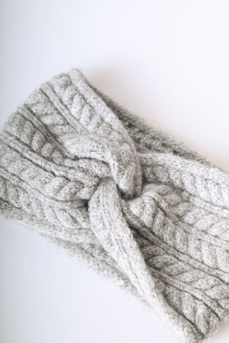 Fascia per capelli in maglia a trecce