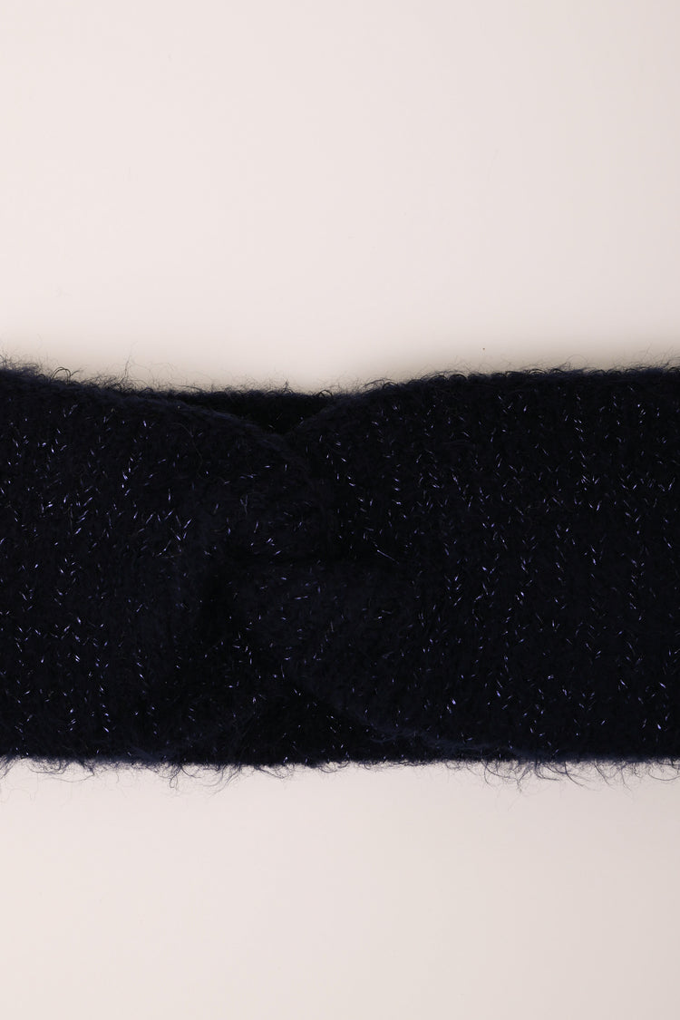Fascia in maglia lurex con nodo