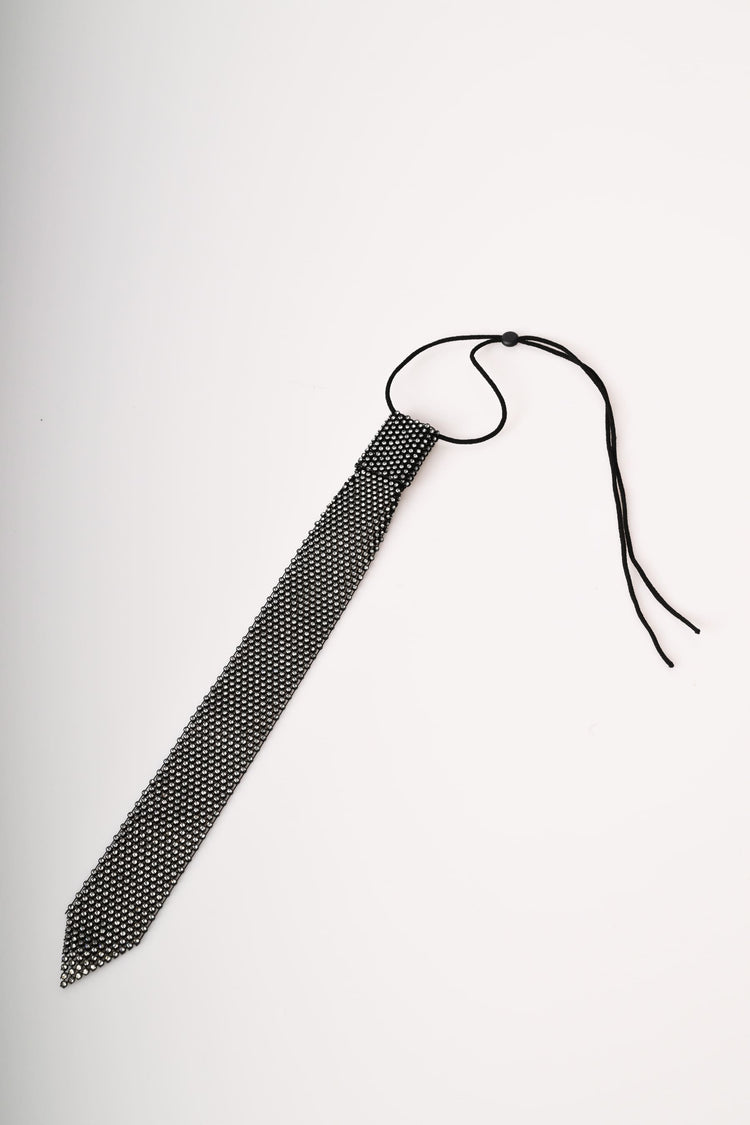 Cravatta in maglia strass
