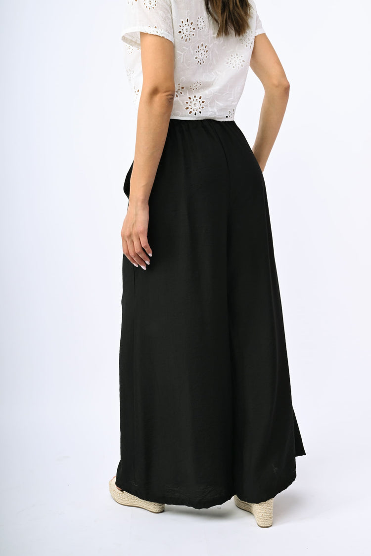 Pantaloni palazzo misto viscosa