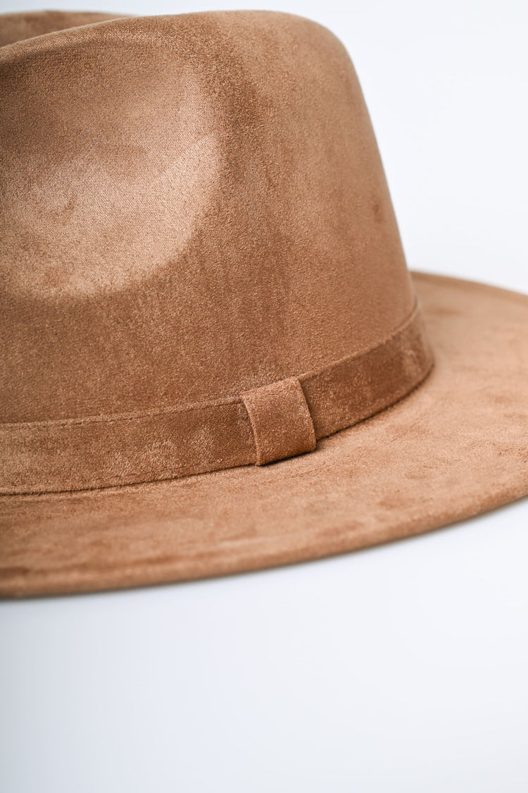 Cappello fedora in faux suede