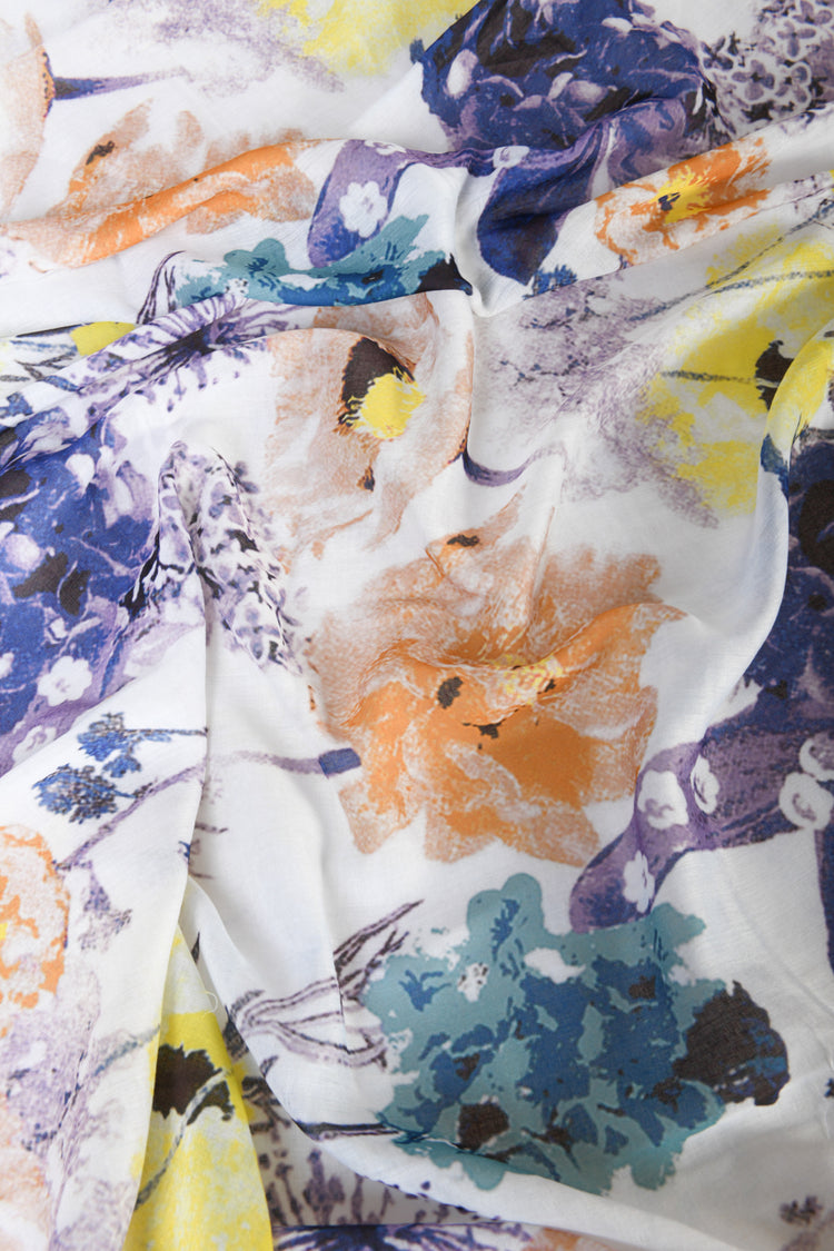 Sciarpa a stampa floreale