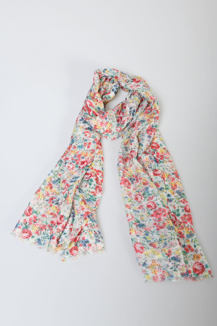 Sciarpa a stampa garofani