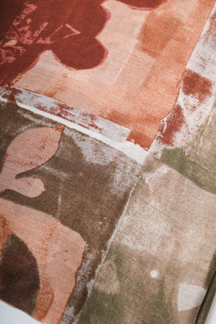 Sciarpa a stampa artistica floreale