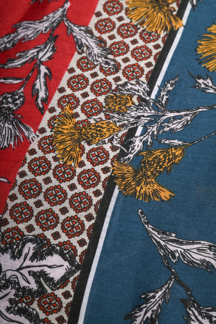 Sciarpa a stampa patchwork floreale