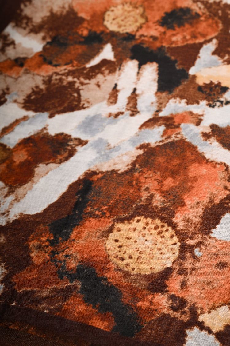 Sciarpa a stampa stile acquerello