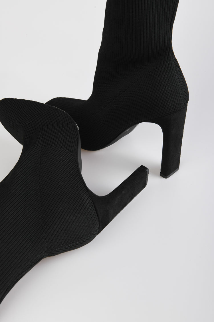 Stivaletti in maglia a costine