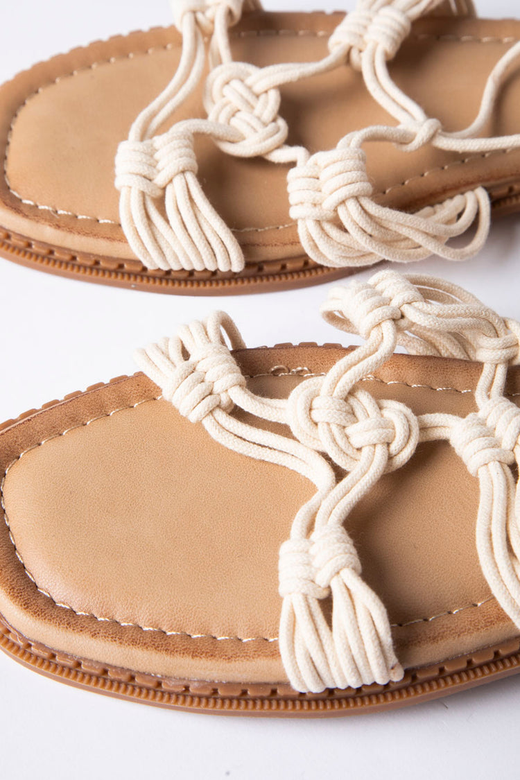 Sandali flat in corda intrecciata