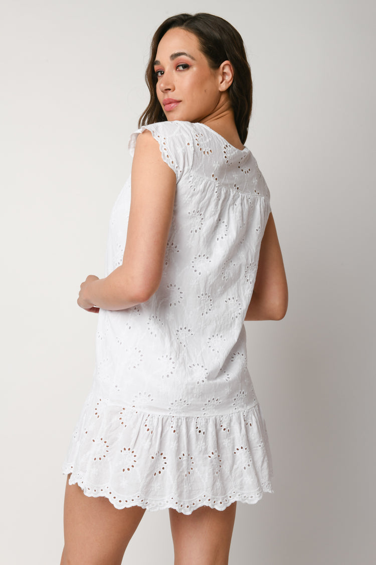 Mini abito in pizzo sangallo