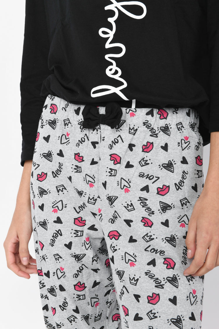 Pigiama Love You misto cotone