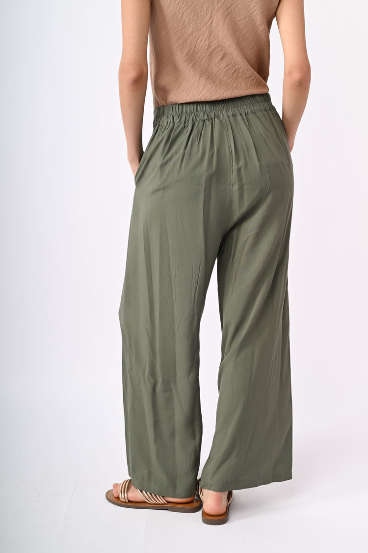 Pantaloni in viscosa con cintura