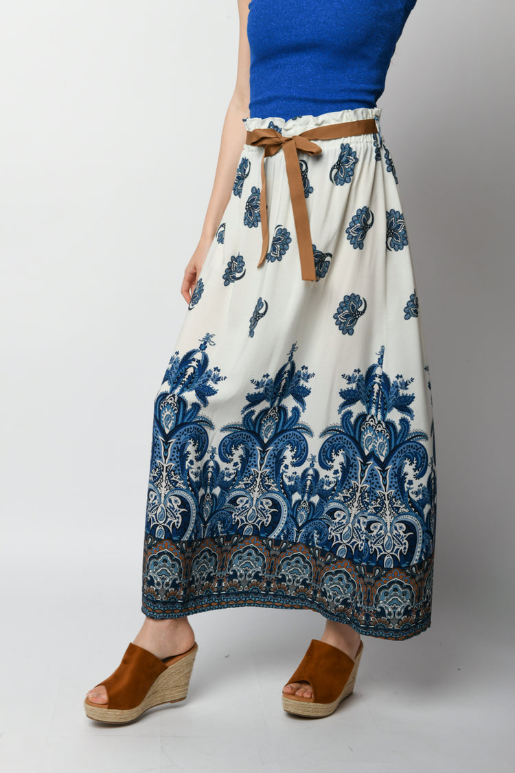 Gonna lunga a stampa etnica