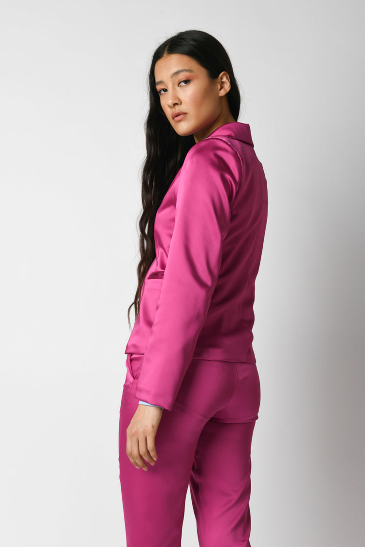 Blazer monopetto in raso