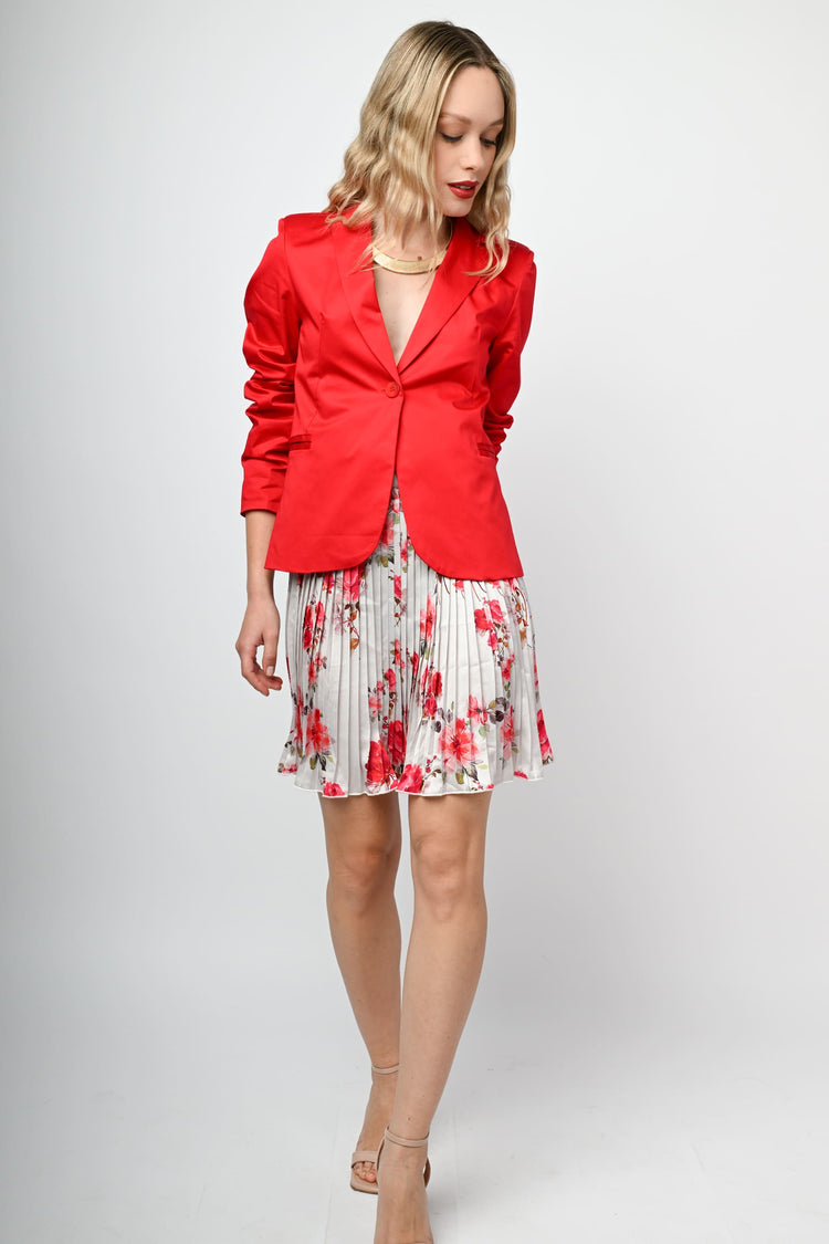 Blazer monopetto in cotone stretch