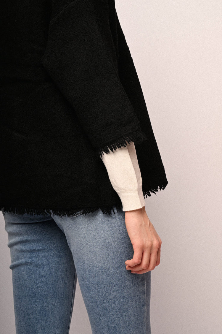 Cappotto corto collo coreano