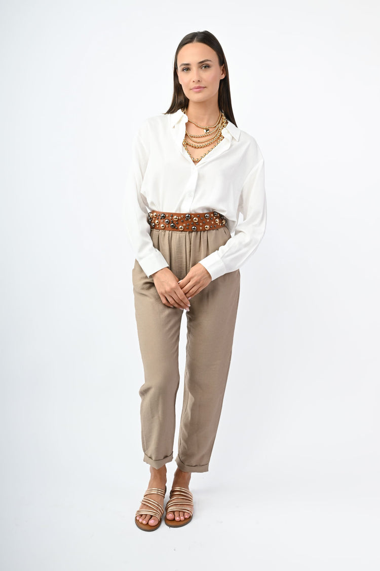 Pantaloni jogger misto viscosa