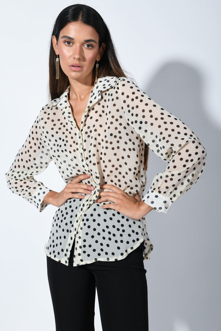 Camicia a stampa pois