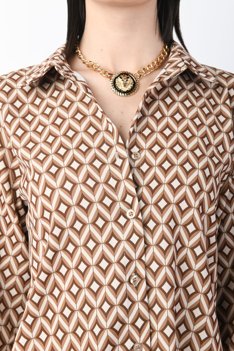 Camicia a stampa geometrica