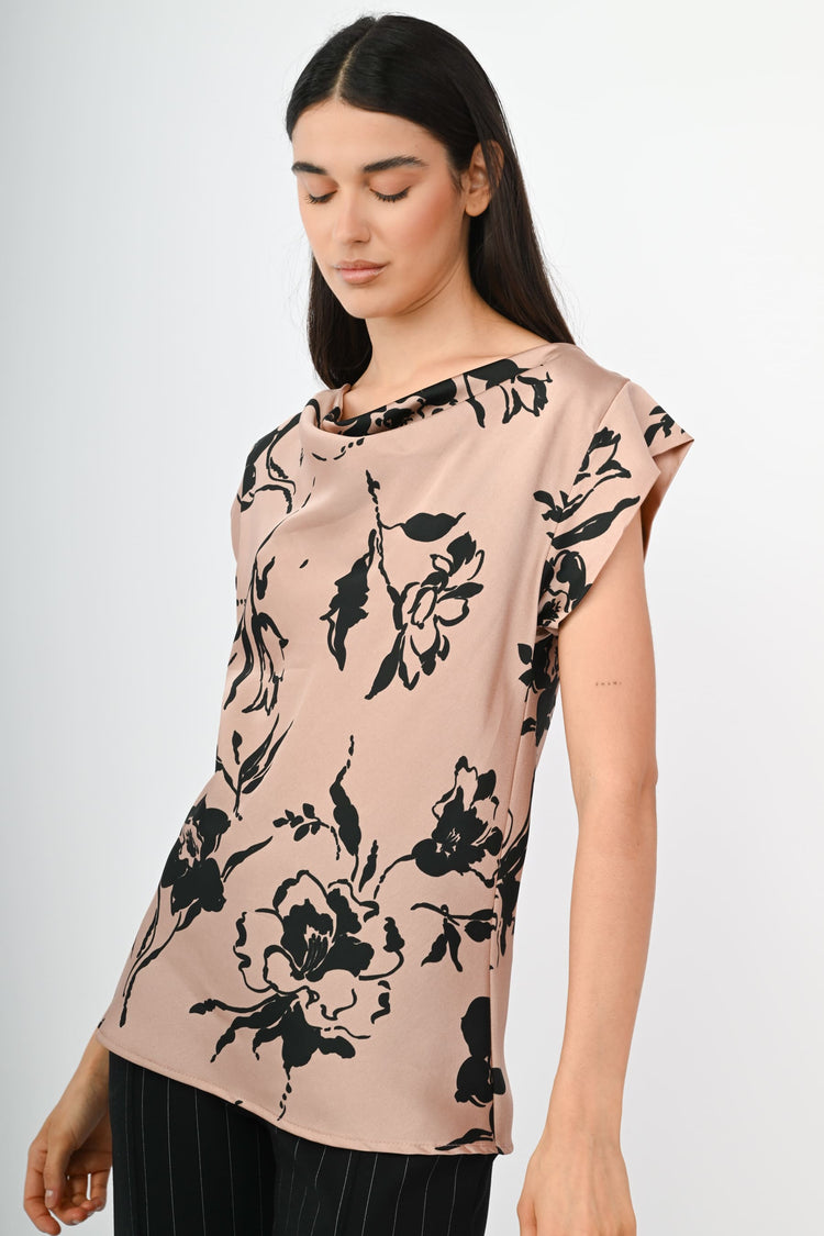 Top a stampa floreale