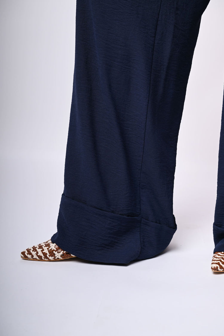 Pantaloni palazzo con pieghe