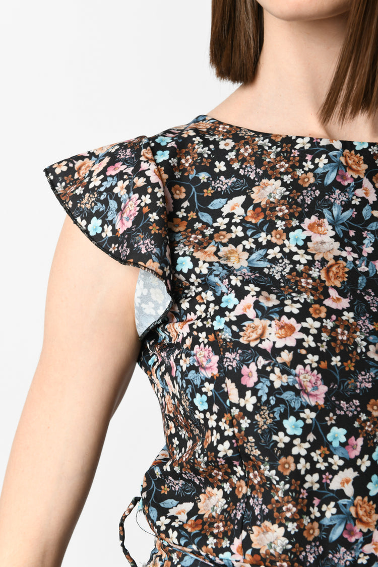Abito a stampa micro floreale