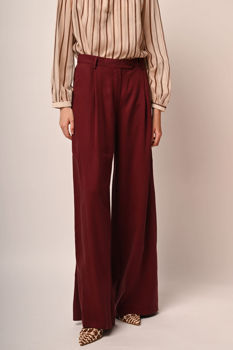 Pantaloni palazzo in lyocell