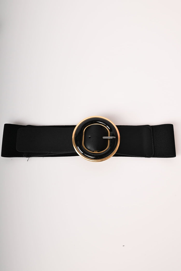 Cintura elastica con fibbia bicolore