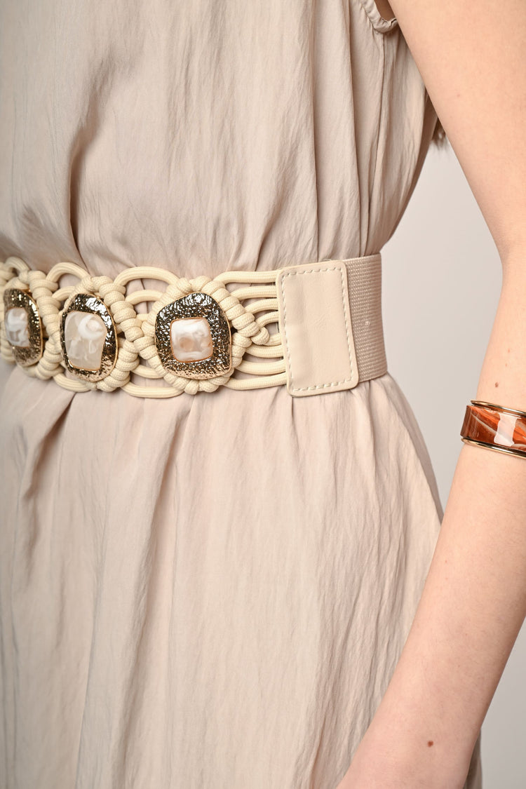 Cintura con intreccio e pietre