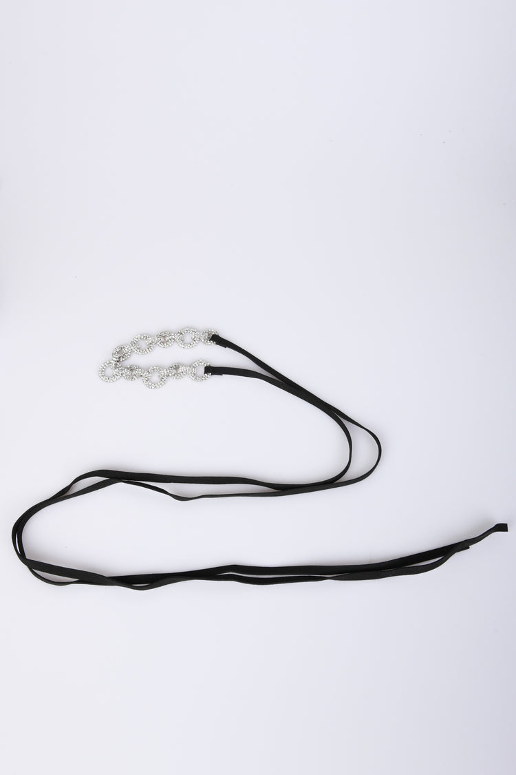 Cintura sottile con cerchi di strass