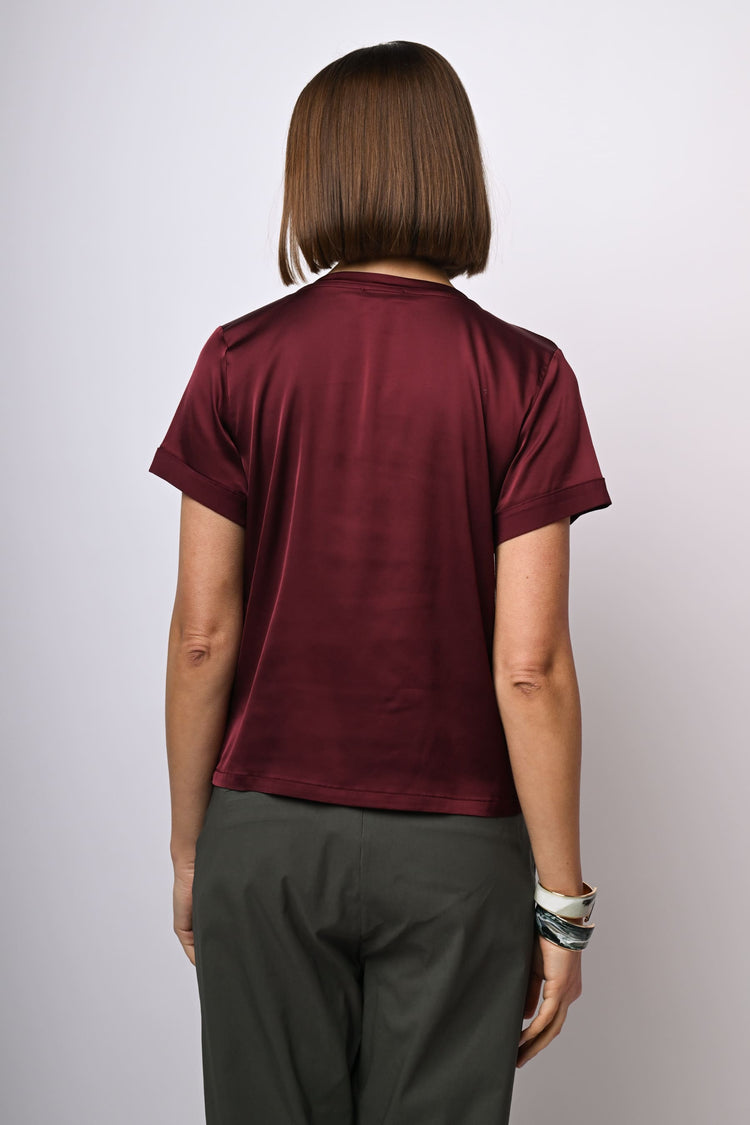 T-shirt in raso di viscosa