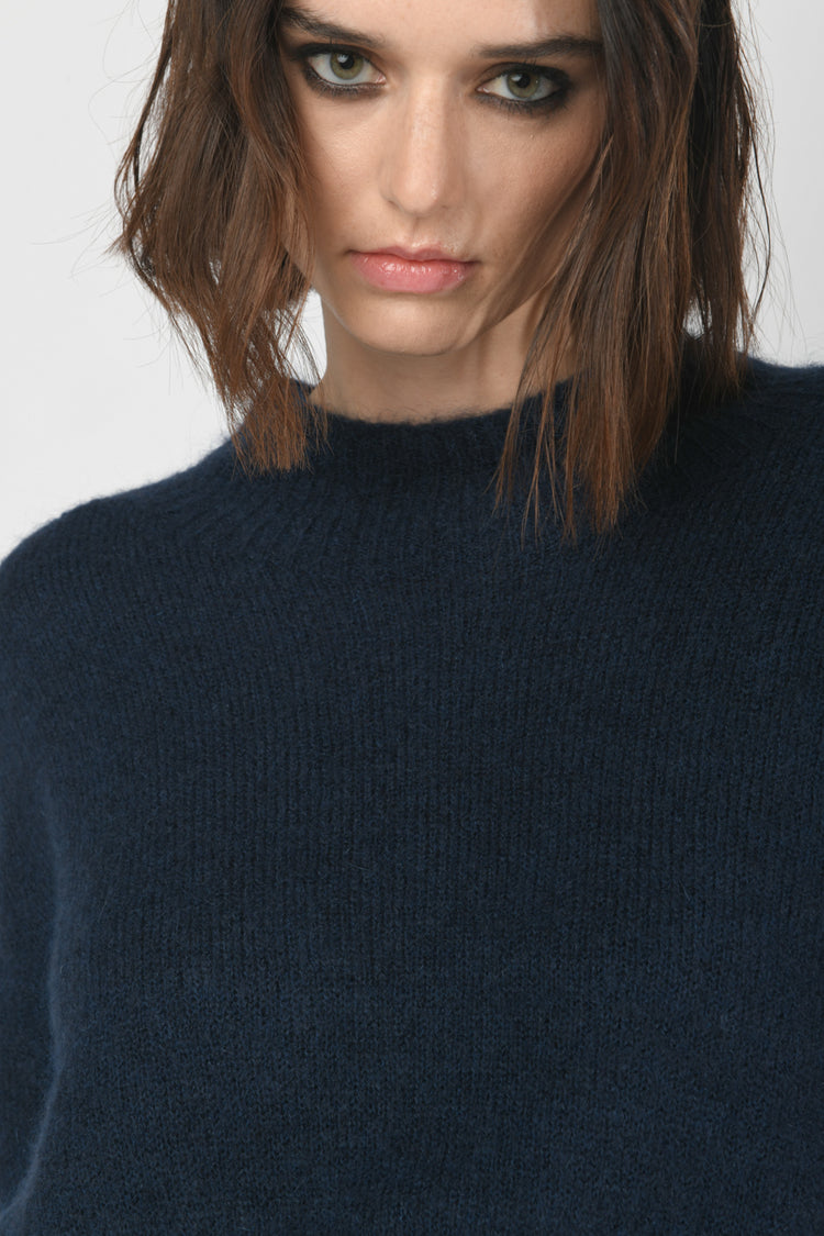 Pull crop misto lana mohair